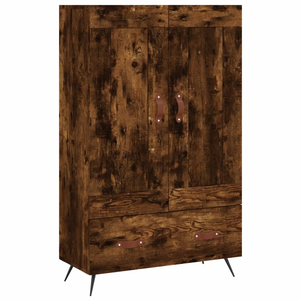 Buffet haut chêne fumé 69,5x31x115 cm bois d'ingénierie - XIOS