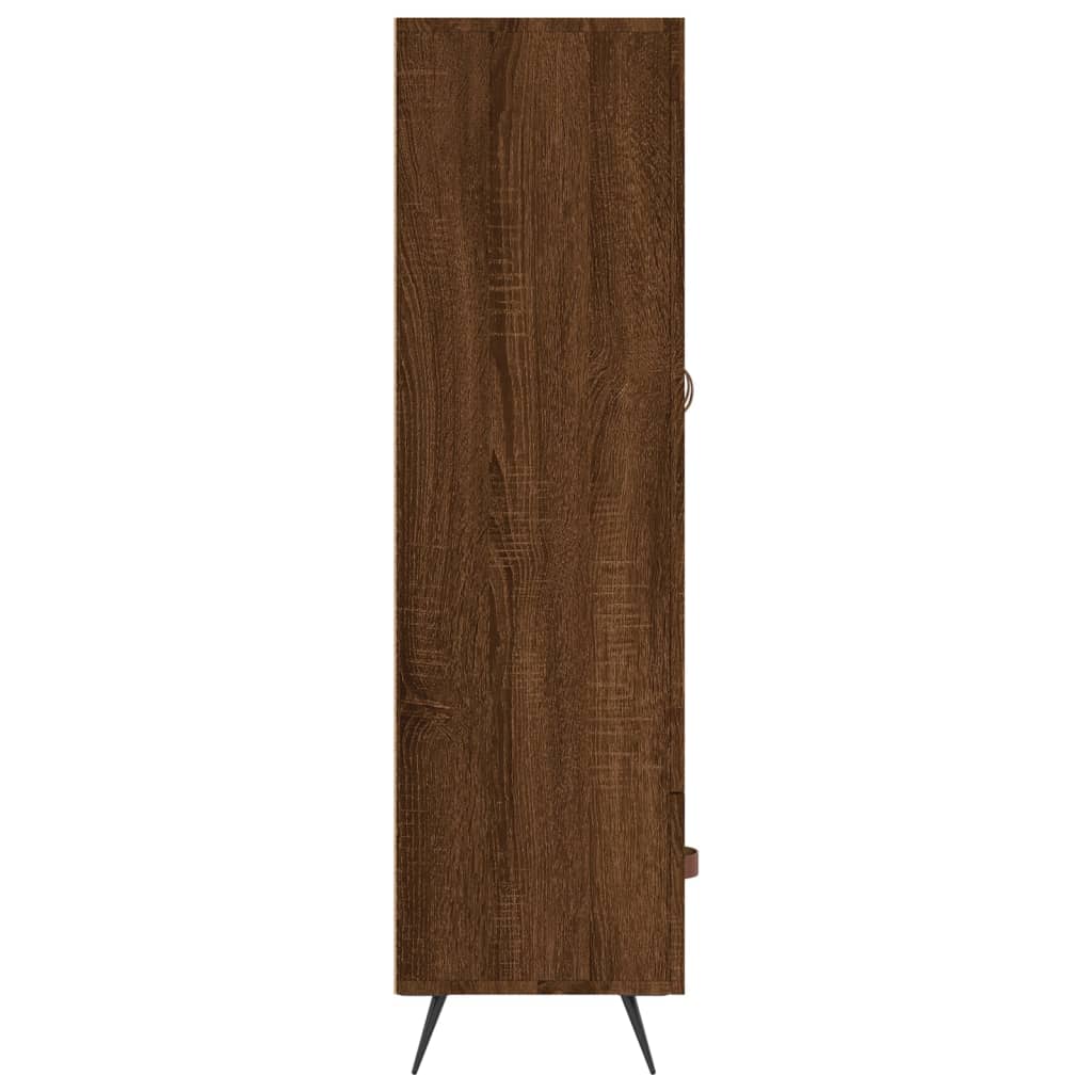 Buffet haut chêne marron 69,5x31x115 cm bois d'ingénierie - XIOS