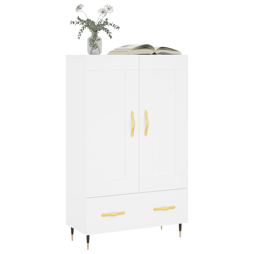 Buffet haut blanc 69,5x31x115 cm bois d'ingénierie - XIOS