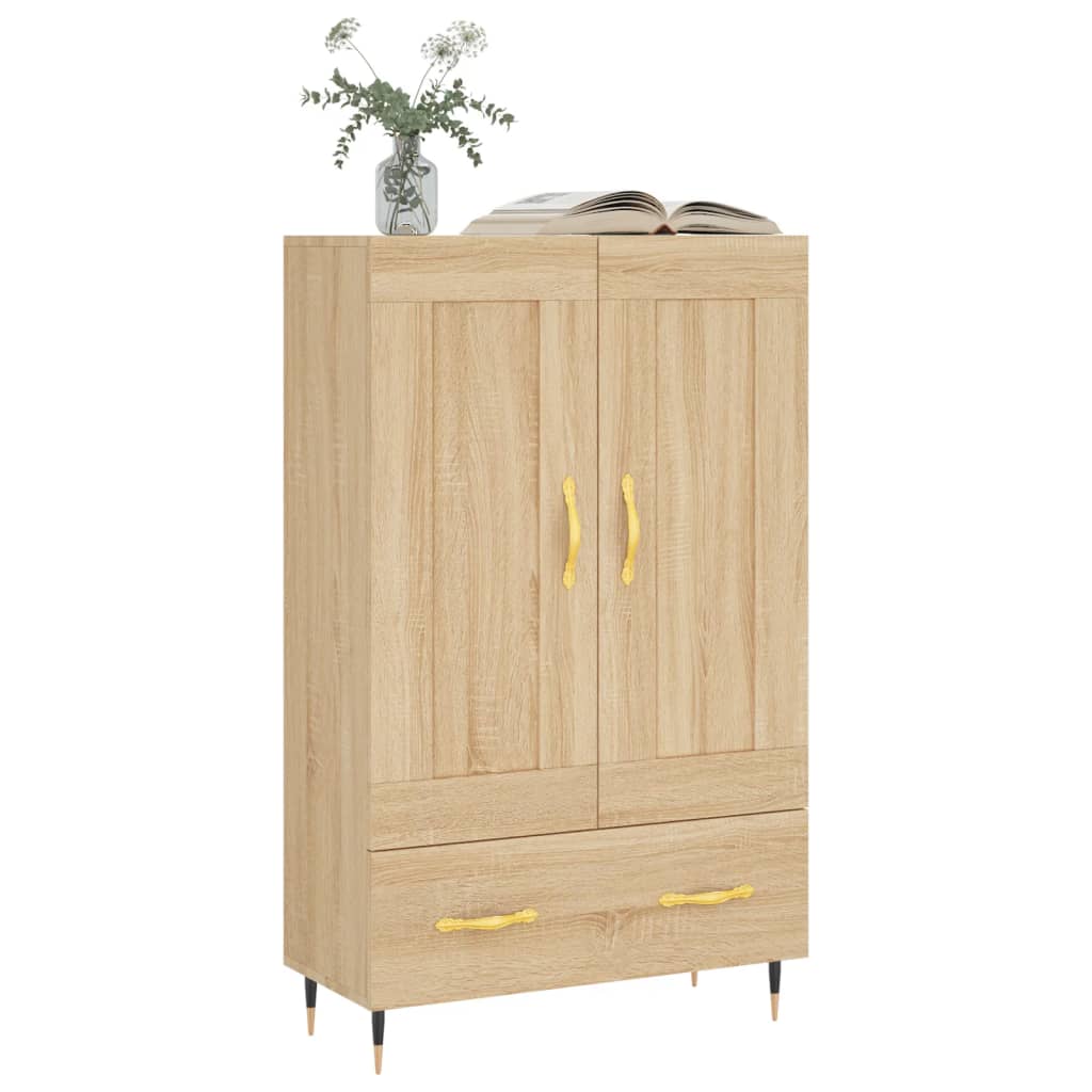 Buffet haut chêne sonoma 69,5x31x115 cm bois d'ingénierie - XIOS