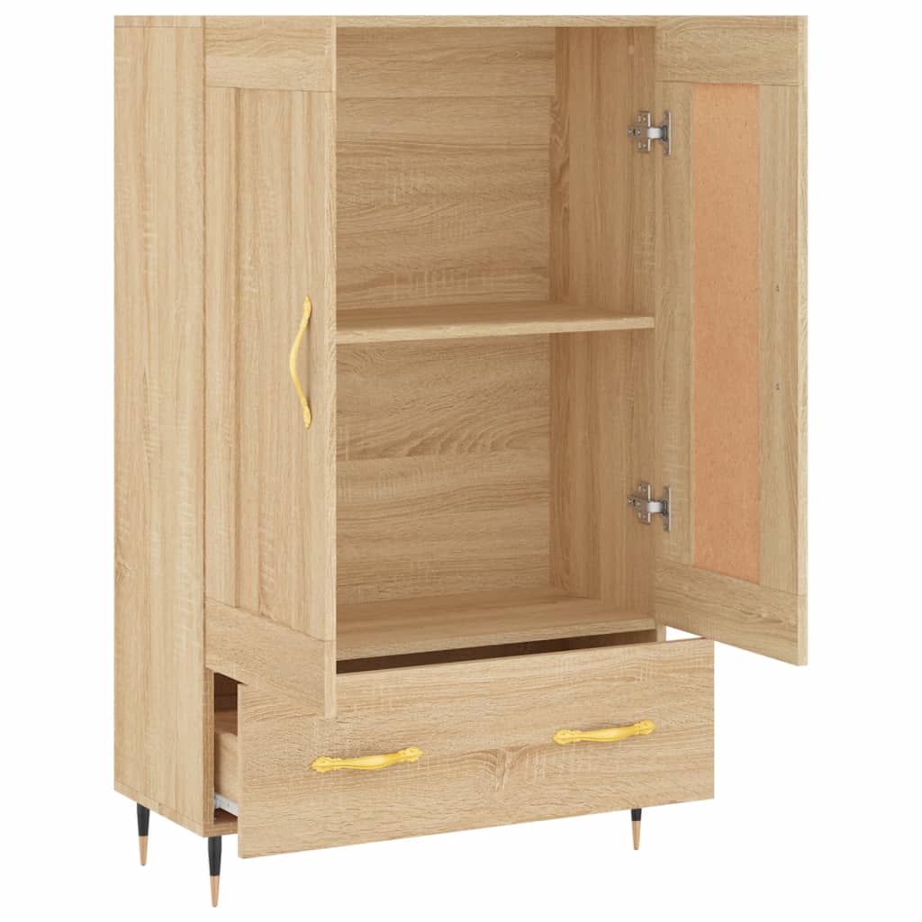 Buffet haut chêne sonoma 69,5x31x115 cm bois d'ingénierie - XIOS