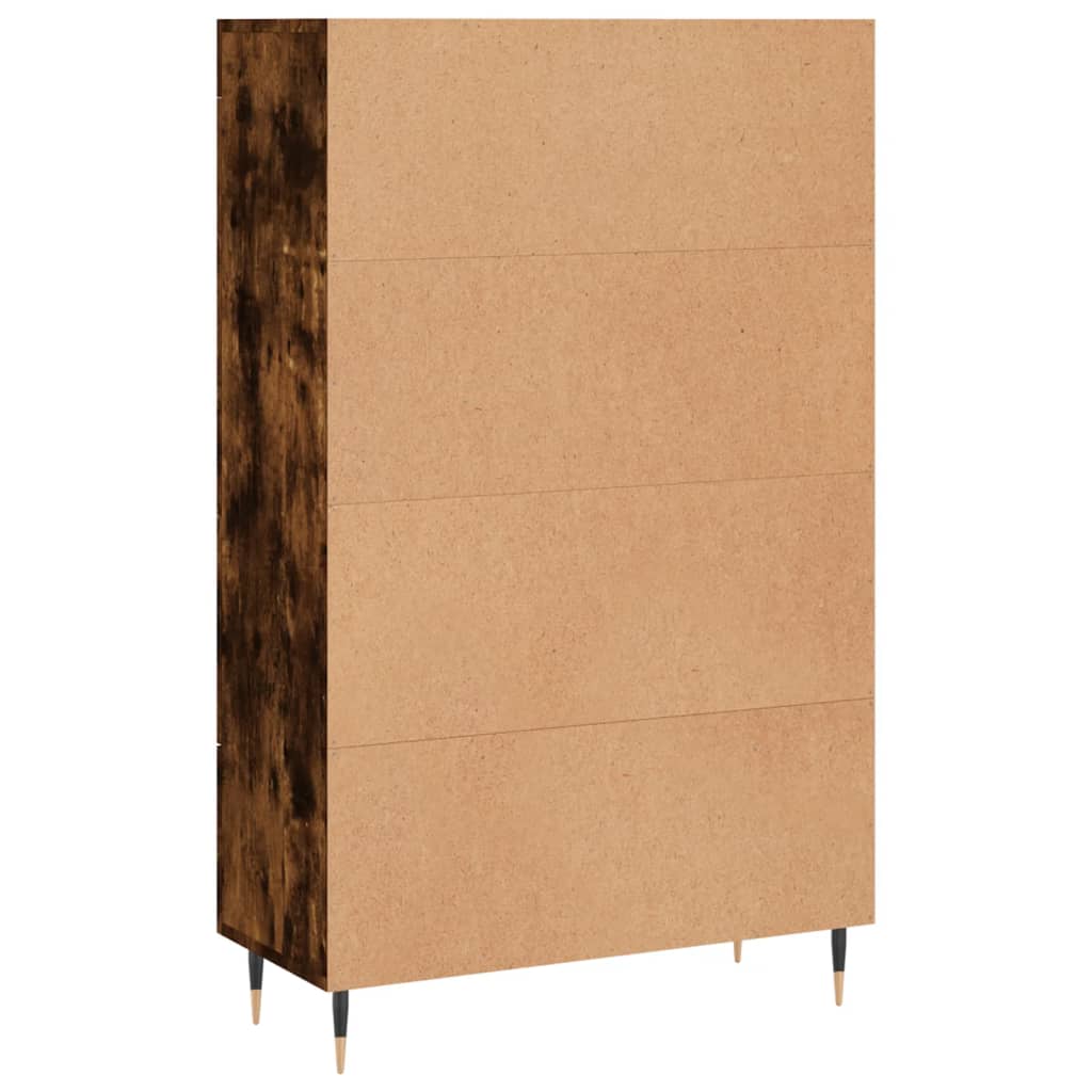 Buffet haut chêne fumé 69,5x31x115 cm bois d'ingénierie - XIOS