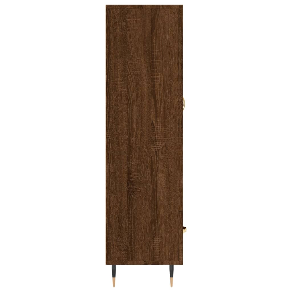 Buffet haut chêne marron 69,5x31x115 cm bois d'ingénierie - XIOS