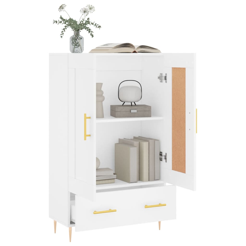 Buffet haut blanc 69,5x31x115 cm bois d'ingénierie - XIOS