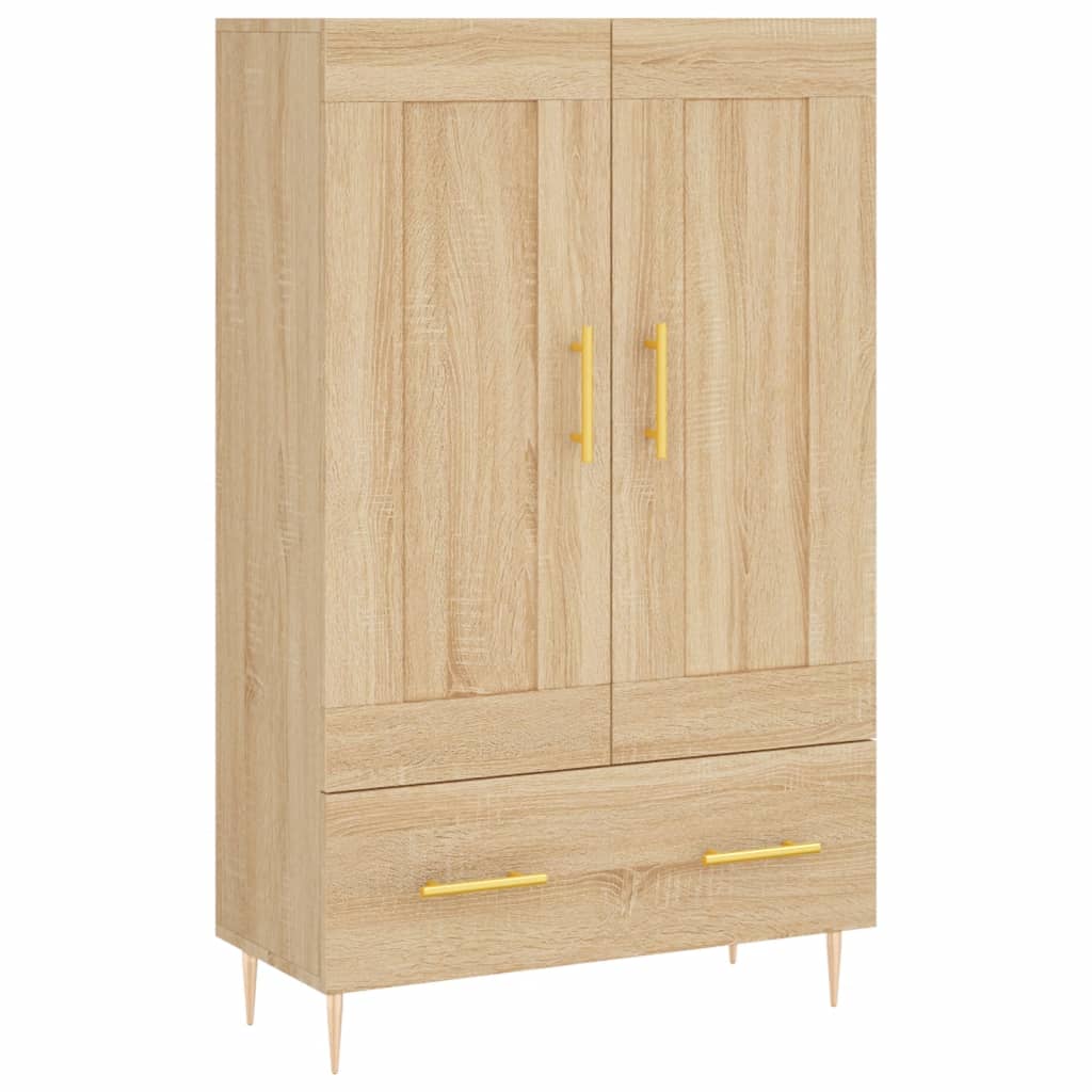 Buffet haut chêne sonoma 69,5x31x115 cm bois d'ingénierie - XIOS