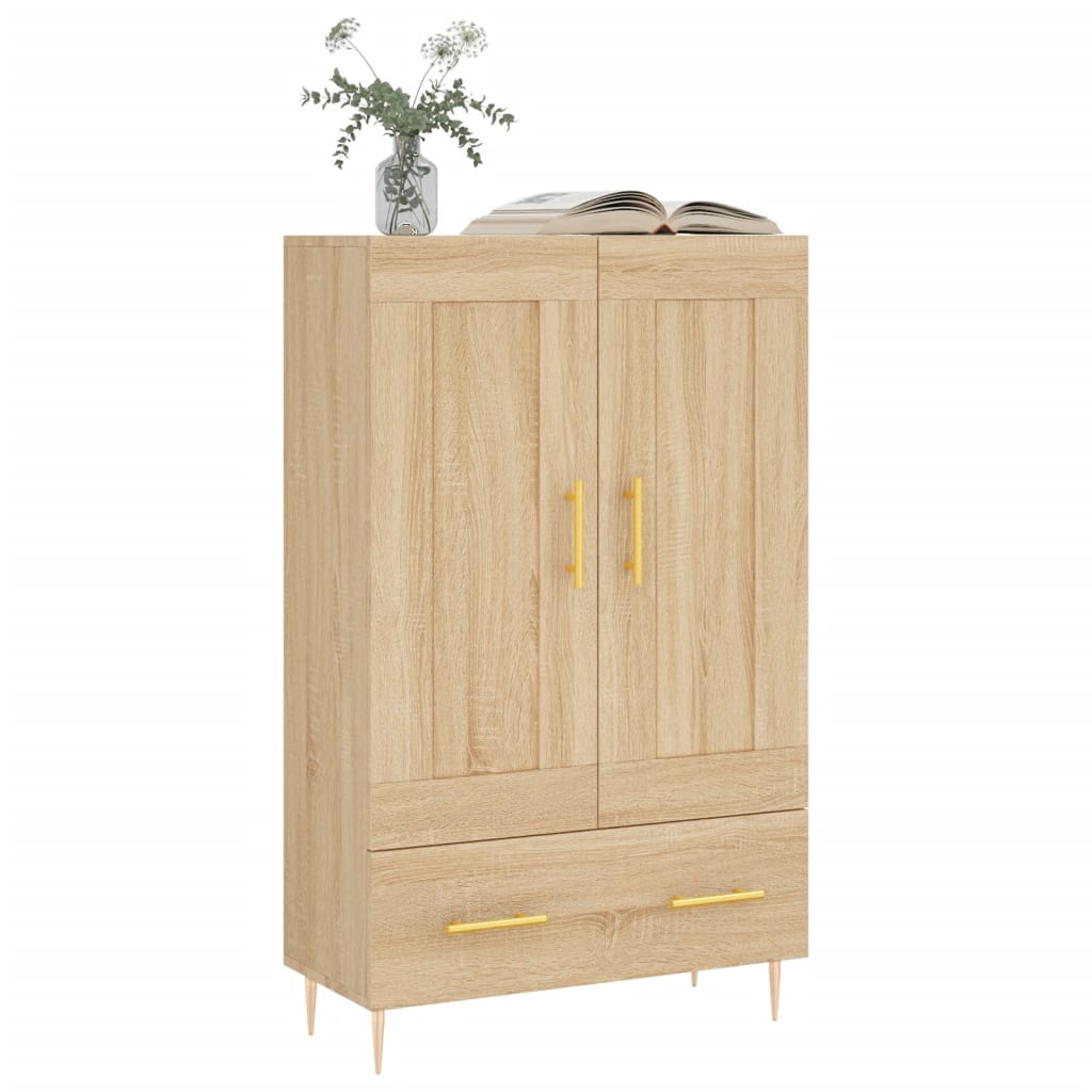 Buffet haut chêne sonoma 69,5x31x115 cm bois d'ingénierie - XIOS