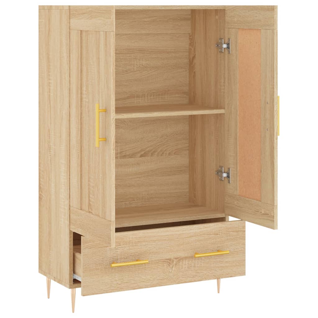 Buffet haut chêne sonoma 69,5x31x115 cm bois d'ingénierie - XIOS