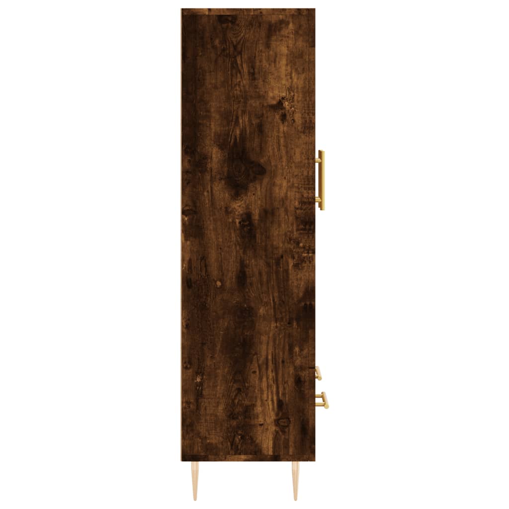 Buffet haut chêne fumé 69,5x31x115 cm bois d'ingénierie - XIOS