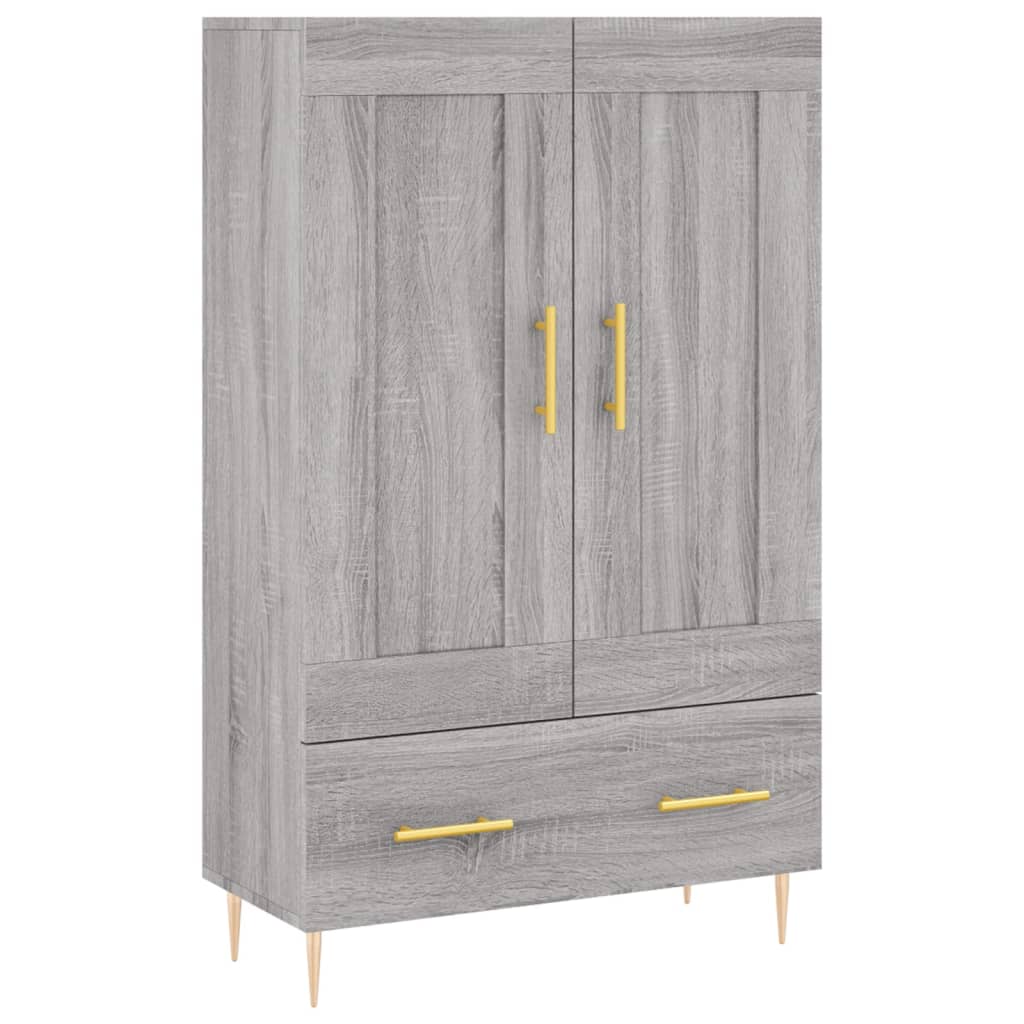 Buffet haut sonoma gris 69,5x31x115 cm bois d'ingénierie - XIOS