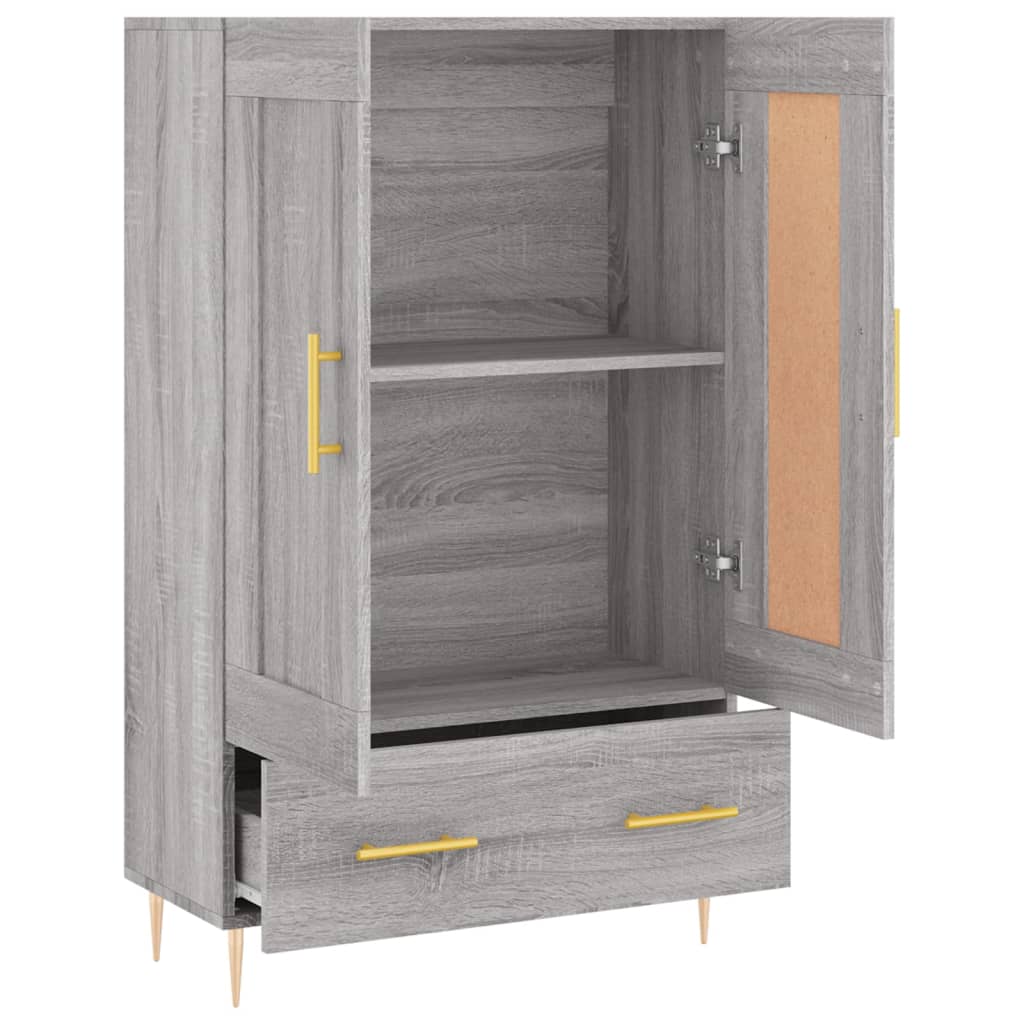 Buffet haut sonoma gris 69,5x31x115 cm bois d'ingénierie - XIOS
