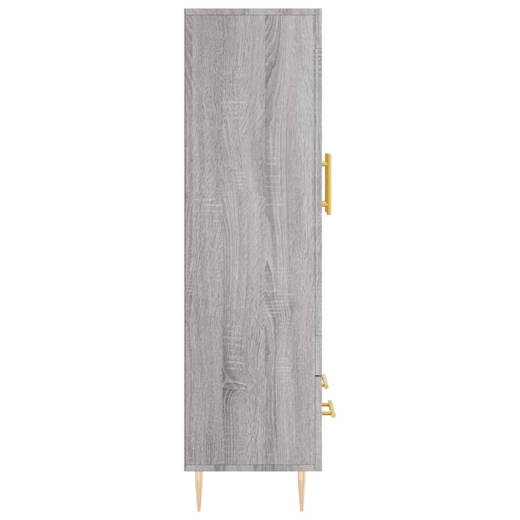 Buffet haut sonoma gris 69,5x31x115 cm bois d'ingénierie - XIOS