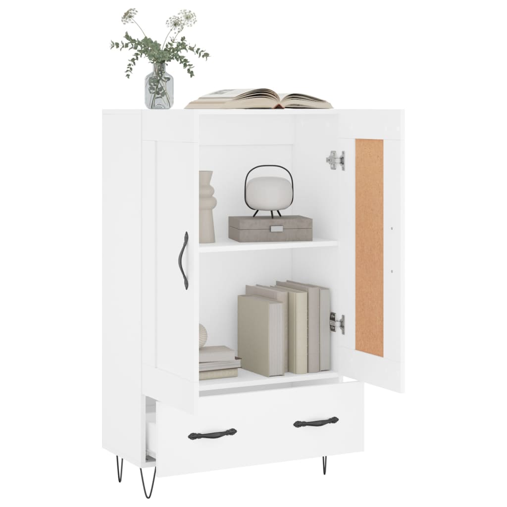 Buffet haut blanc 69,5x31x115 cm bois d'ingénierie - XIOS