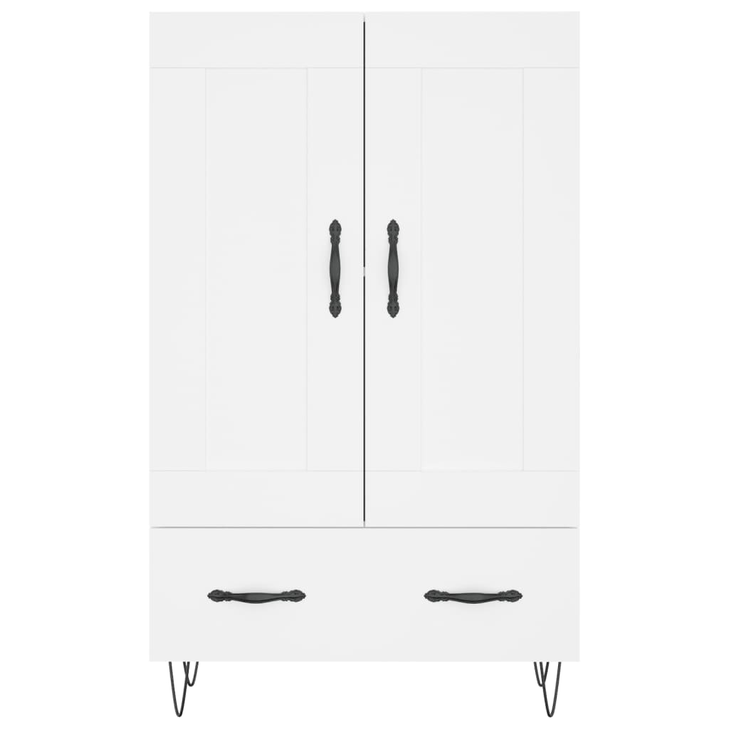 Buffet haut blanc 69,5x31x115 cm bois d'ingénierie - XIOS