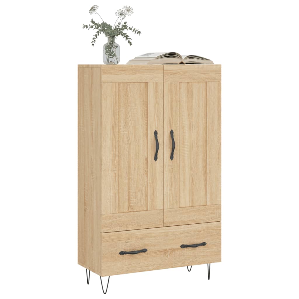 Buffet haut chêne sonoma 69,5x31x115 cm bois d'ingénierie - XIOS