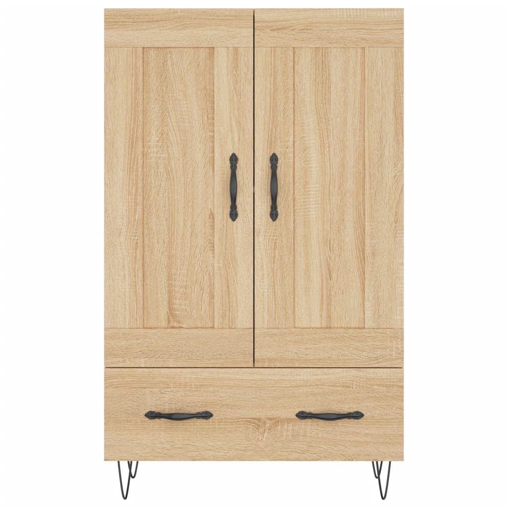 Buffet haut chêne sonoma 69,5x31x115 cm bois d'ingénierie - XIOS