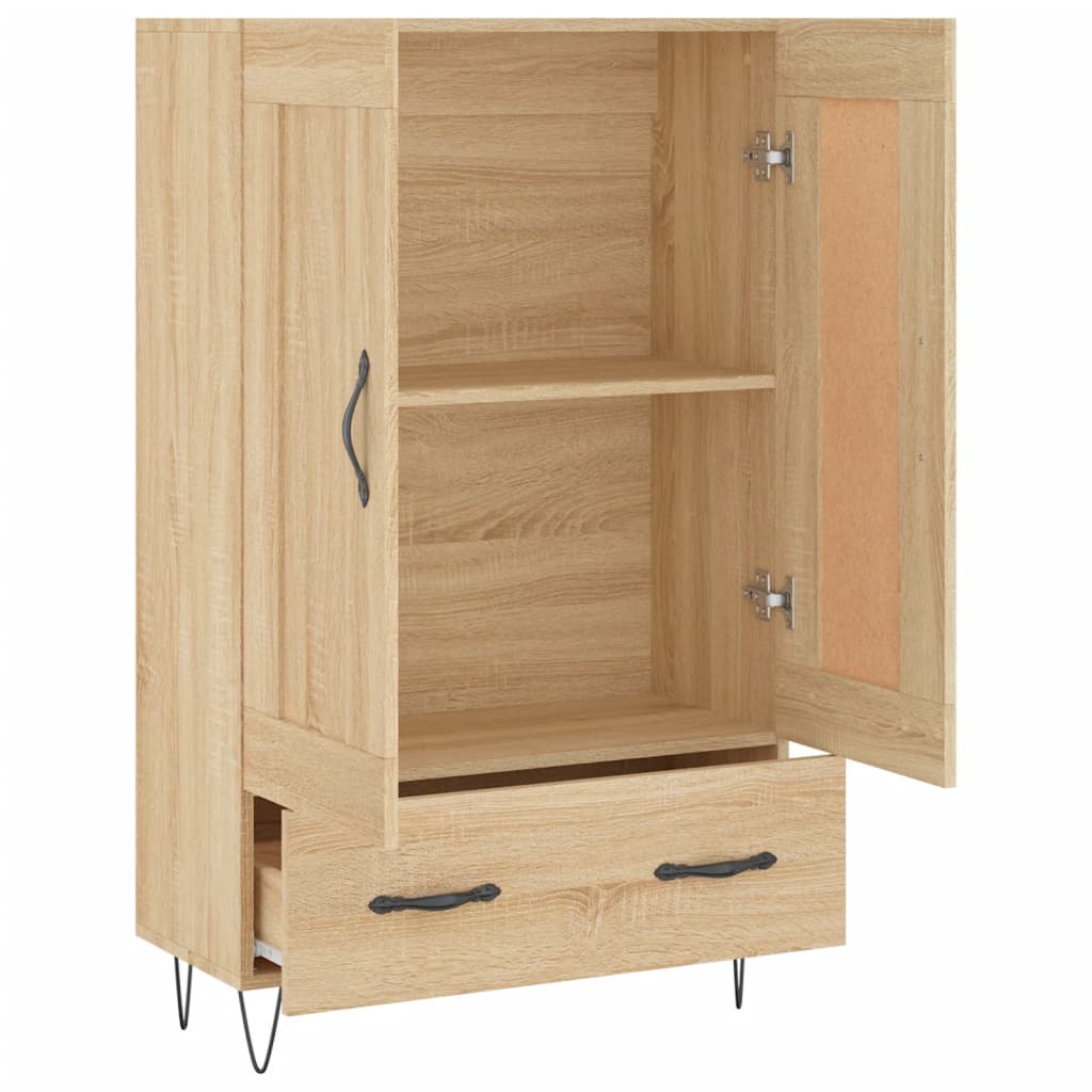 Buffet haut chêne sonoma 69,5x31x115 cm bois d'ingénierie - XIOS