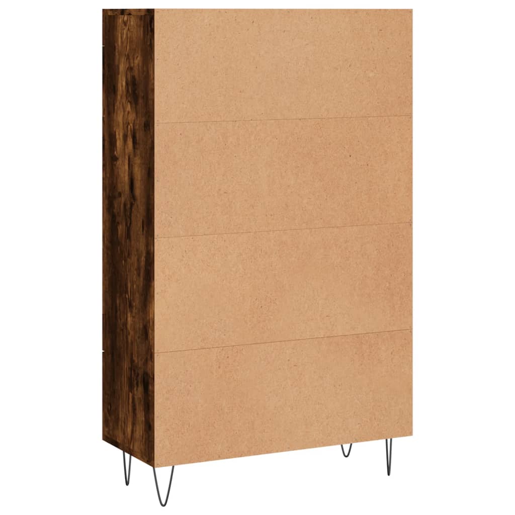 Buffet haut chêne fumé 69,5x31x115 cm bois d'ingénierie - XIOS