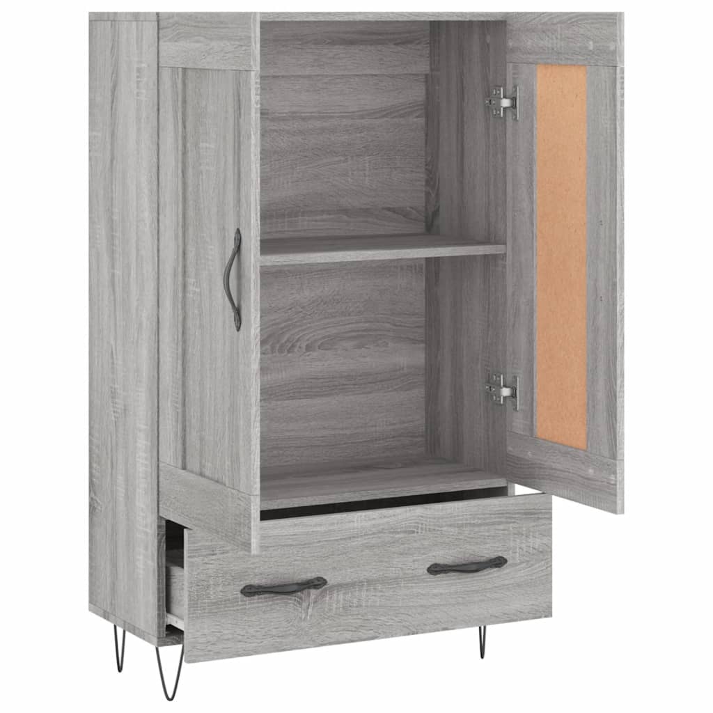 Buffet haut sonoma gris 69,5x31x115 cm bois d'ingénierie - XIOS