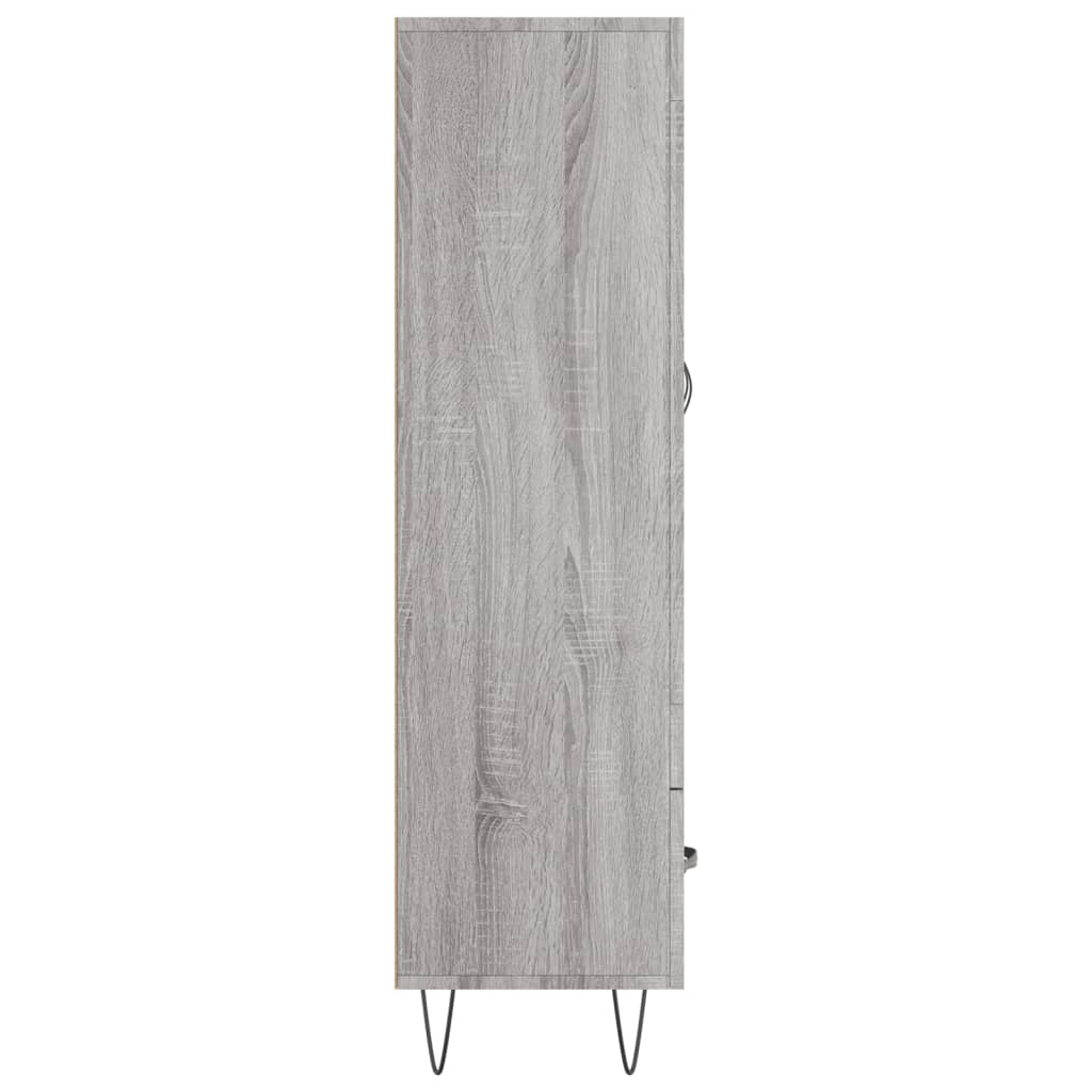 Buffet haut sonoma gris 69,5x31x115 cm bois d'ingénierie - XIOS