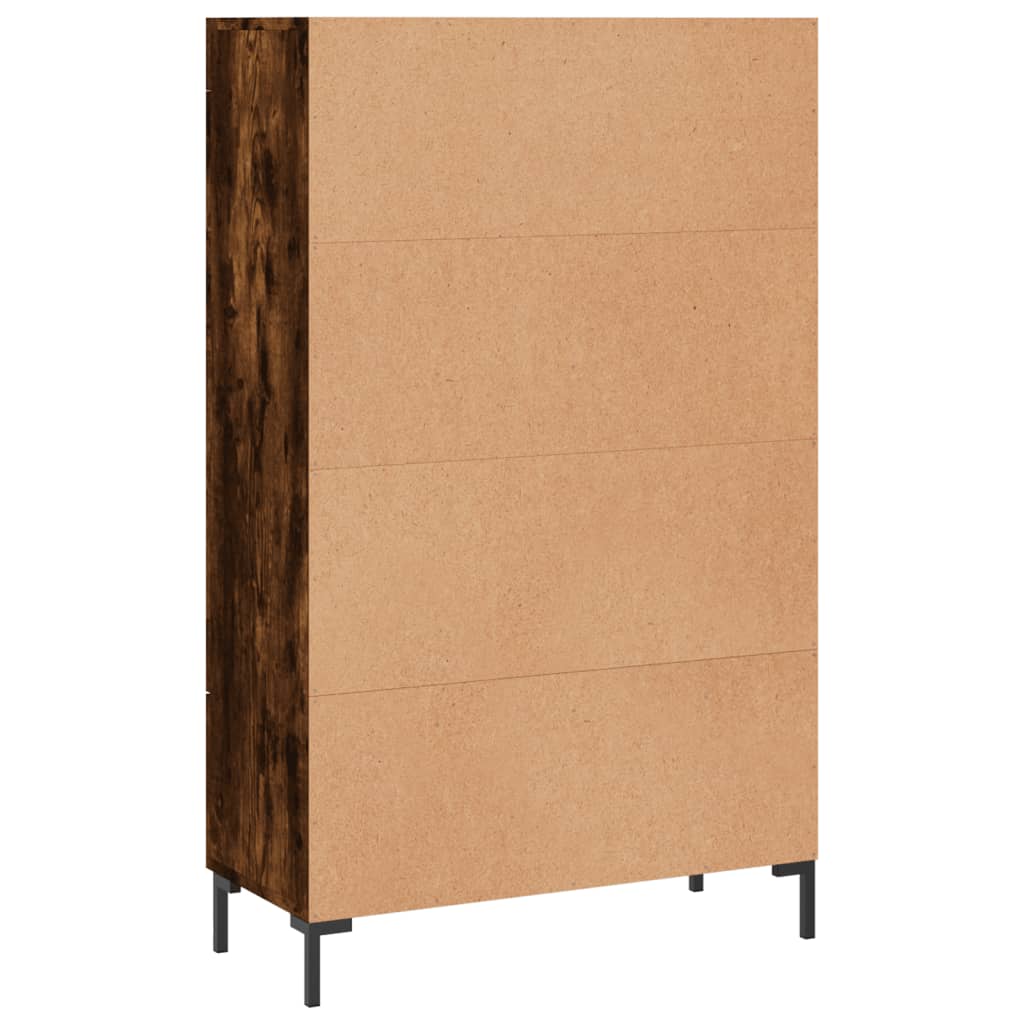 Buffet haut chêne fumé 69,5x31x115 cm bois d'ingénierie - XIOS