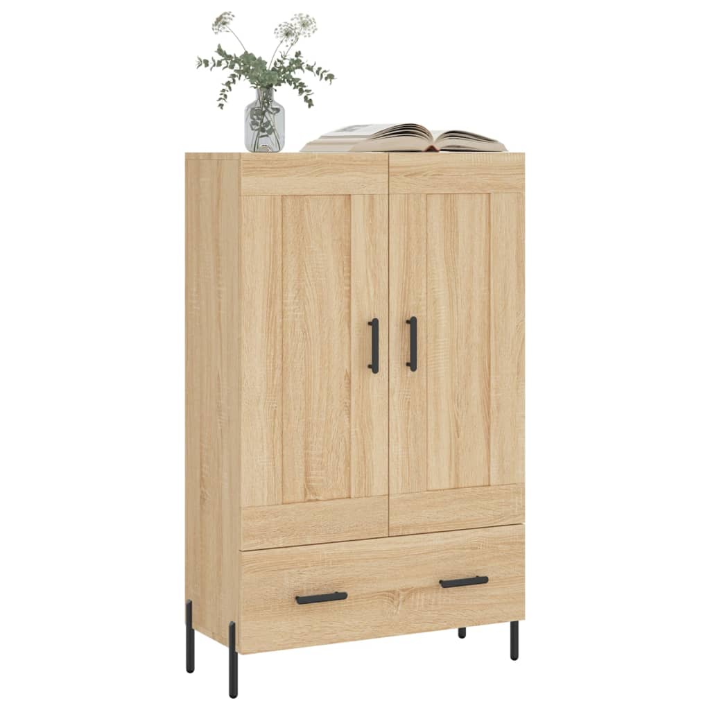 Buffet haut chêne sonoma 69,5x31x115 cm bois d'ingénierie - XIOS