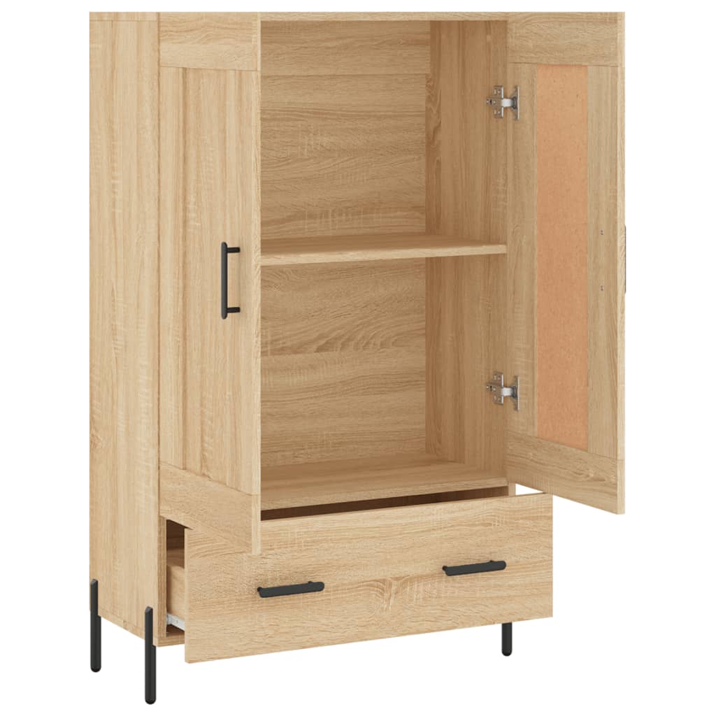 Buffet haut chêne sonoma 69,5x31x115 cm bois d'ingénierie - XIOS