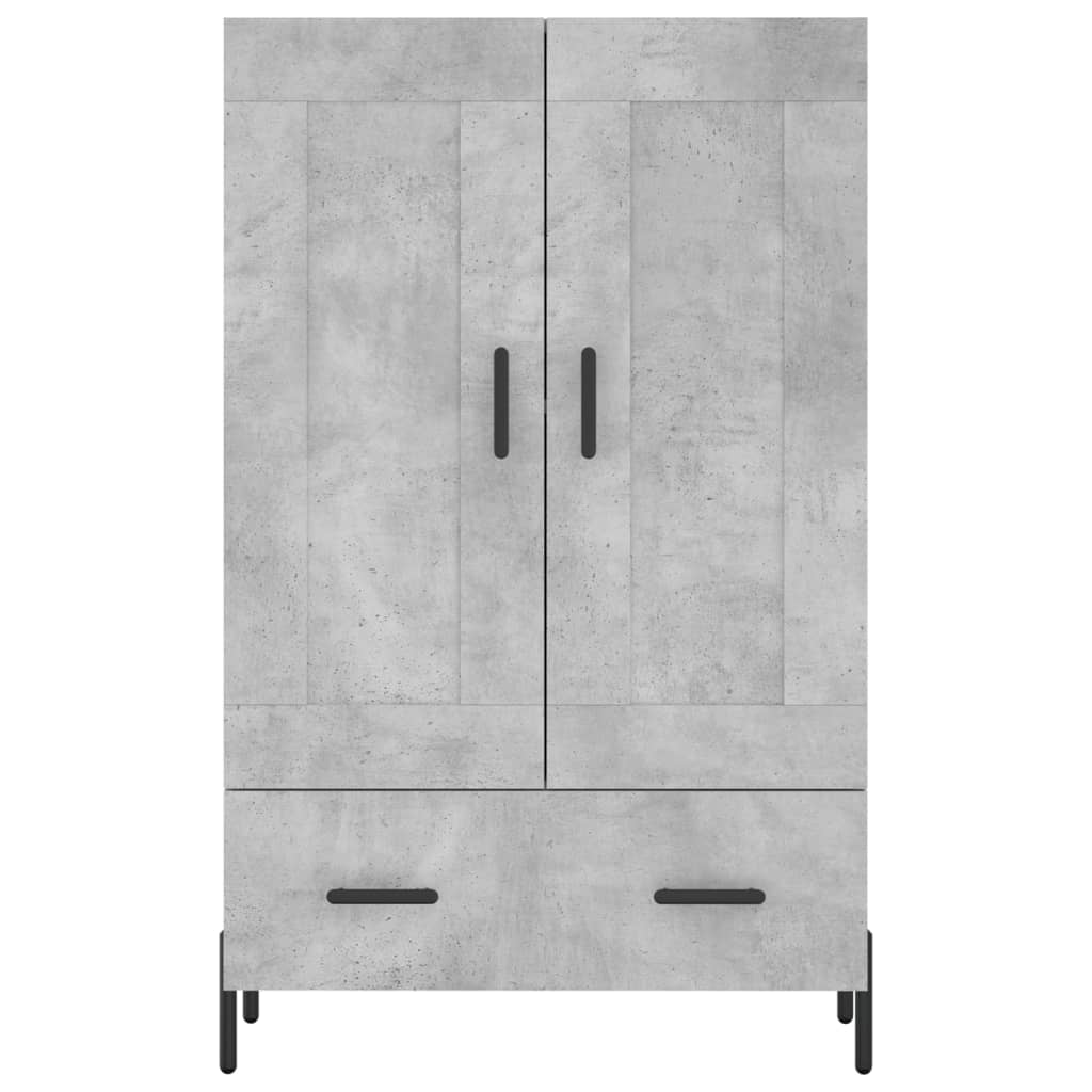 Buffet haut gris béton 69,5x31x115 cm bois d'ingénierie - XIOS