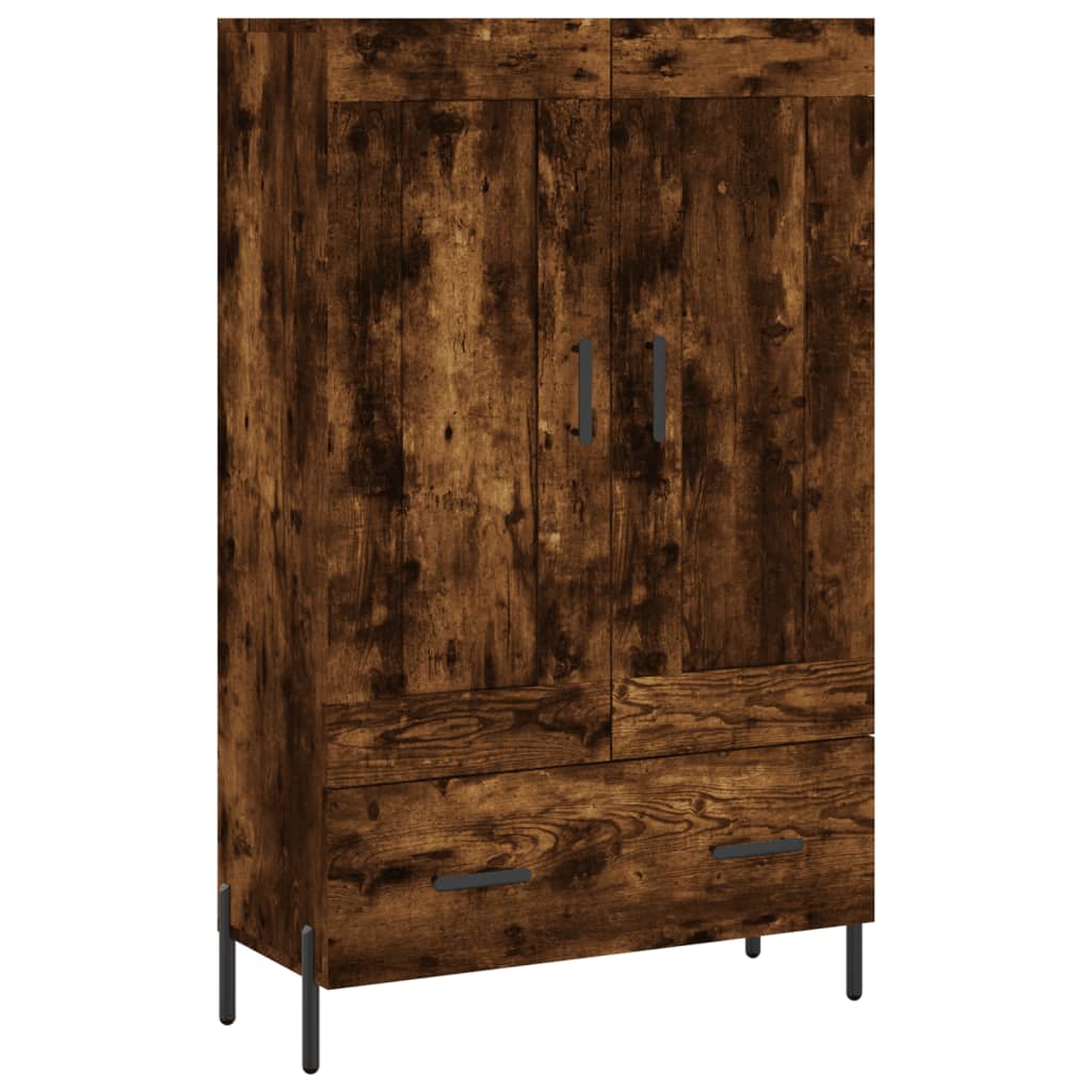 Buffet haut chêne fumé 69,5x31x115 cm bois d'ingénierie - XIOS