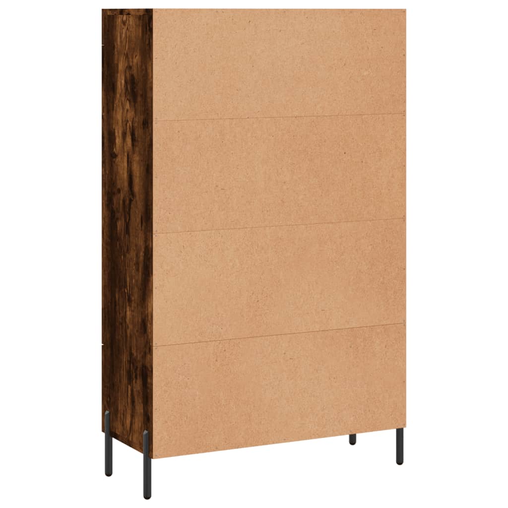 Buffet haut chêne fumé 69,5x31x115 cm bois d'ingénierie - XIOS