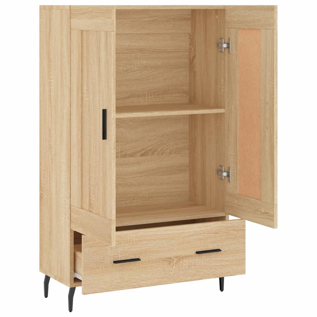 Buffet haut chêne sonoma 69,5x31x115 cm bois d'ingénierie - XIOS
