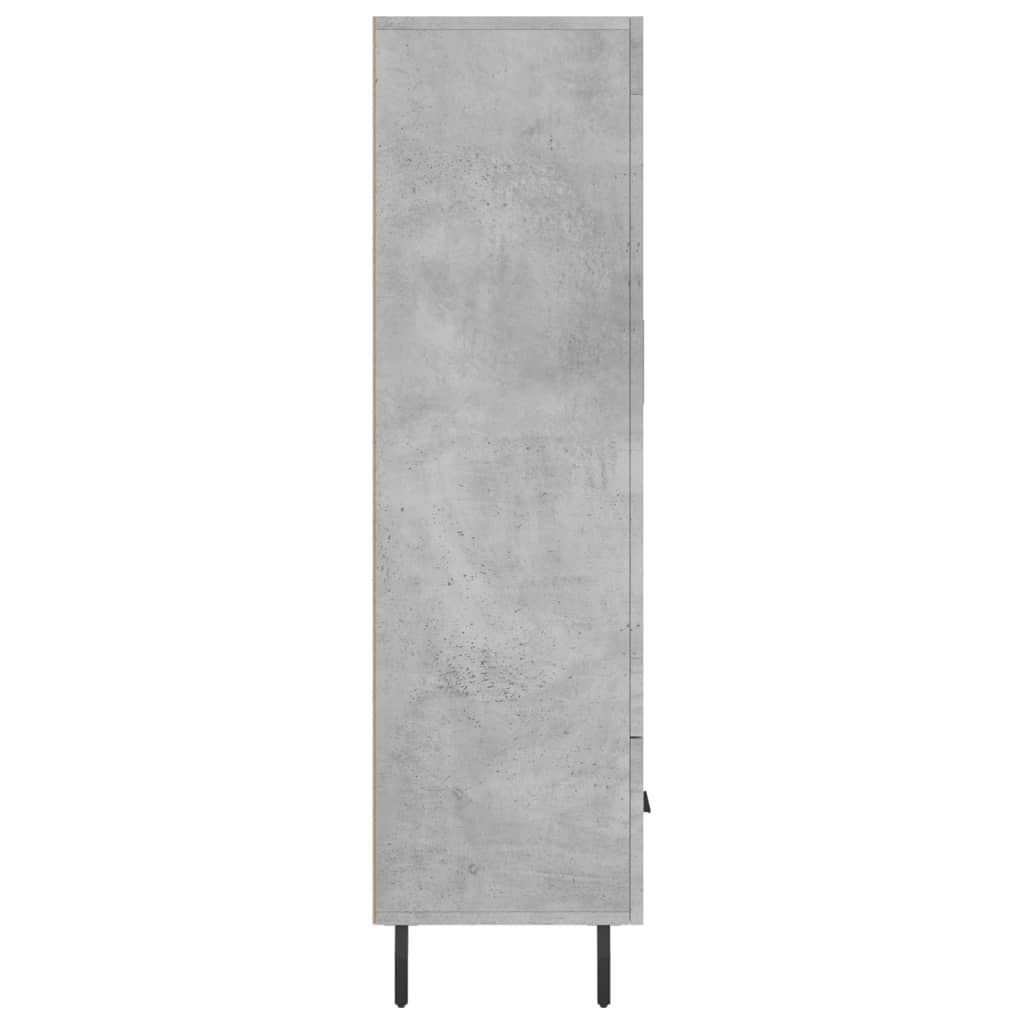 Buffet haut gris béton 69,5x31x115 cm bois d'ingénierie - XIOS