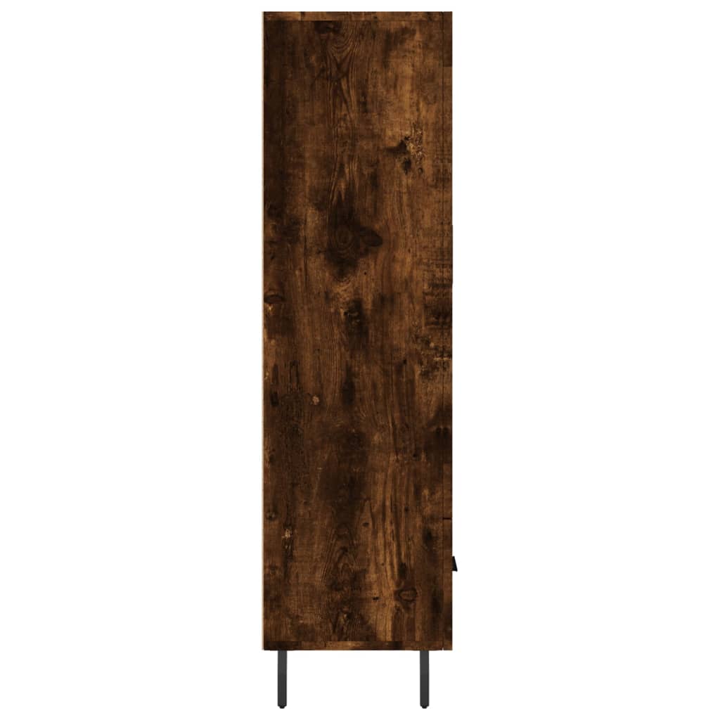 Buffet haut chêne fumé 69,5x31x115 cm bois d'ingénierie - XIOS