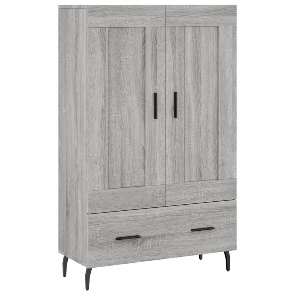 Buffet haut sonoma gris 69,5x31x115 cm bois d'ingénierie - XIOS