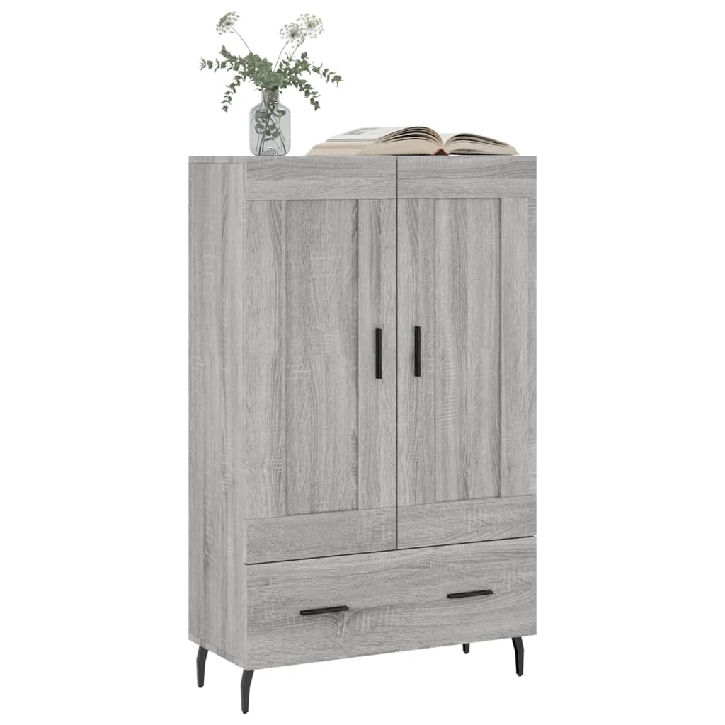 Buffet haut sonoma gris 69,5x31x115 cm bois d'ingénierie - XIOS