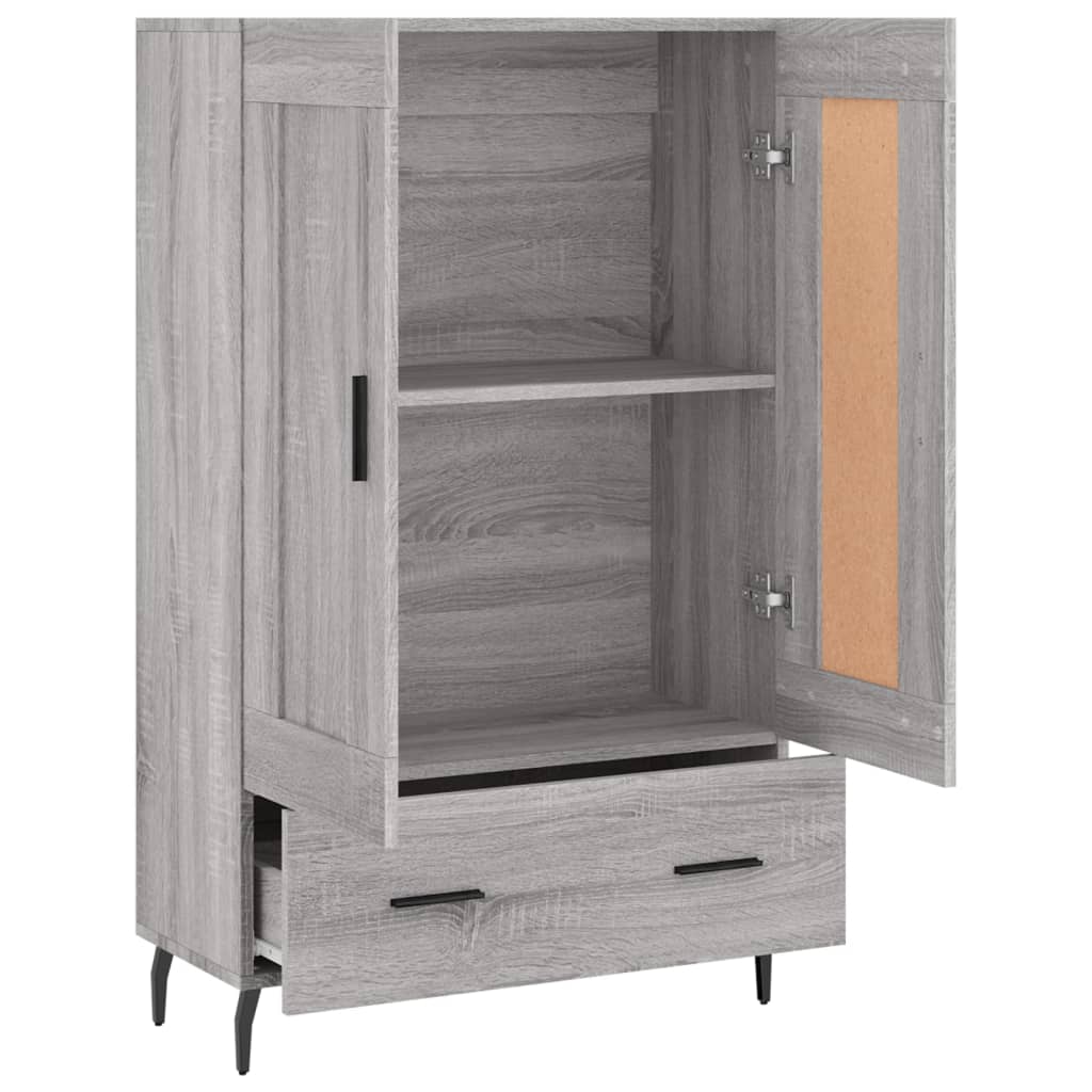 Buffet haut sonoma gris 69,5x31x115 cm bois d'ingénierie - XIOS