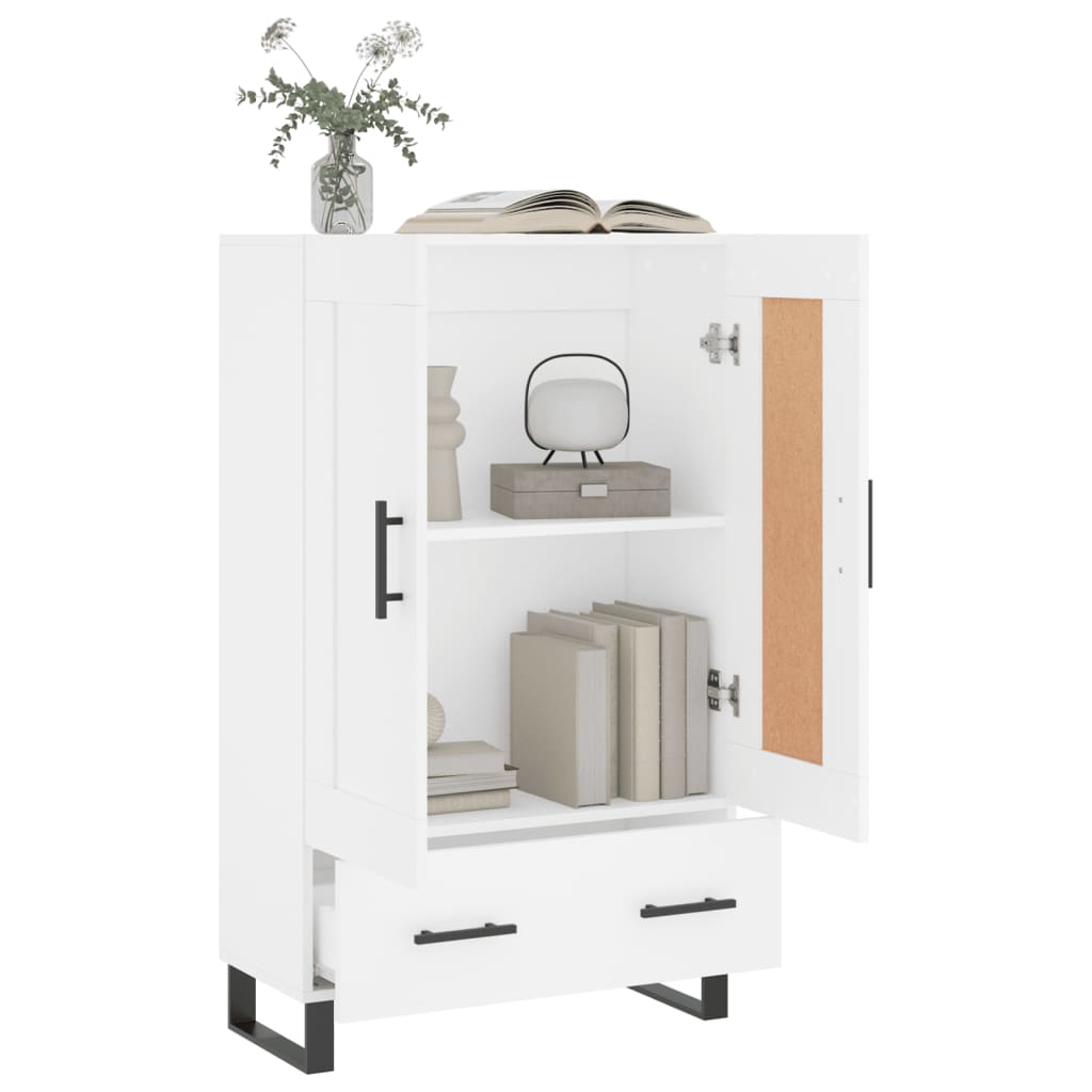 Buffet haut blanc 69,5x31x115 cm bois d'ingénierie - XIOS