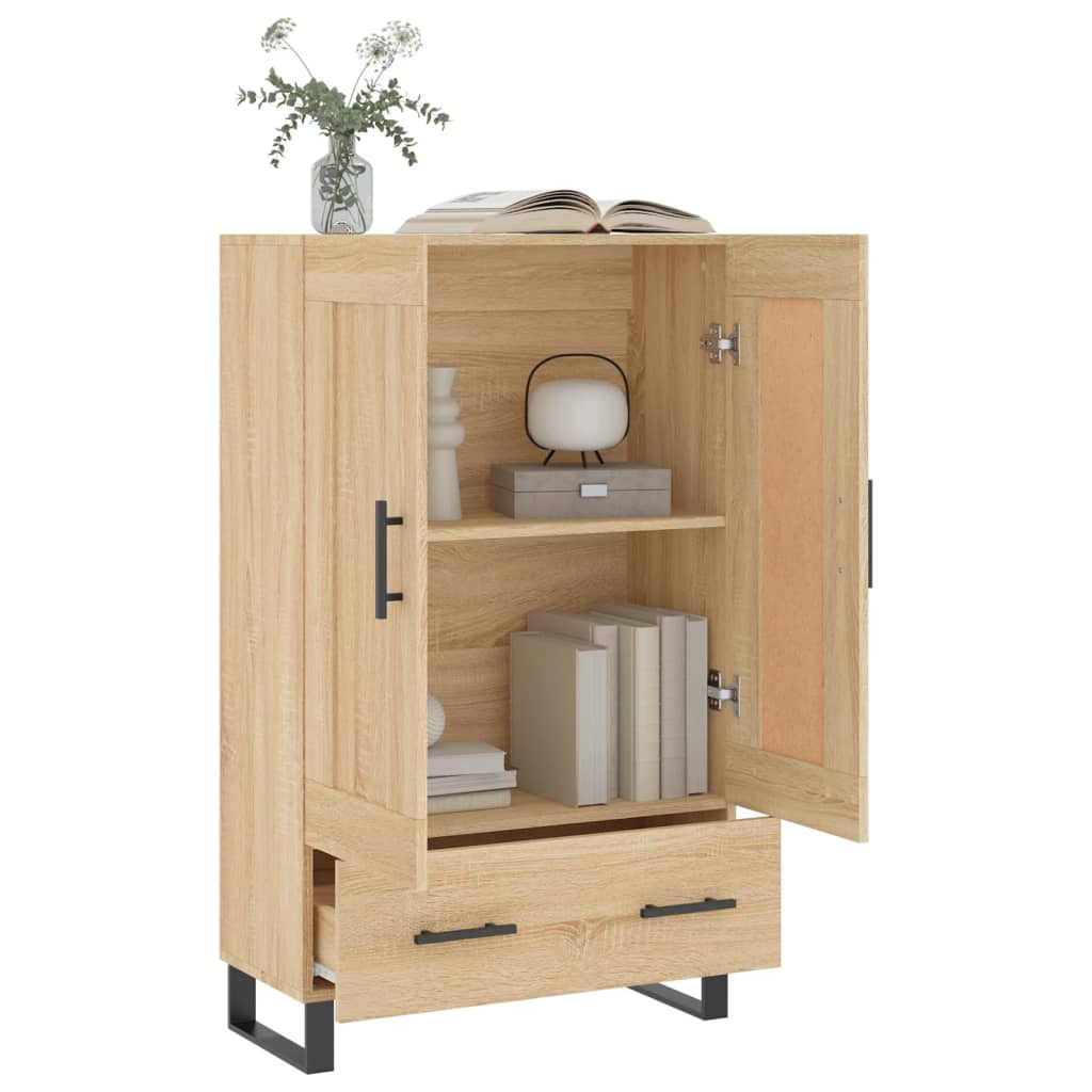 Buffet haut chêne sonoma 69,5x31x115 cm bois d'ingénierie - XIOS