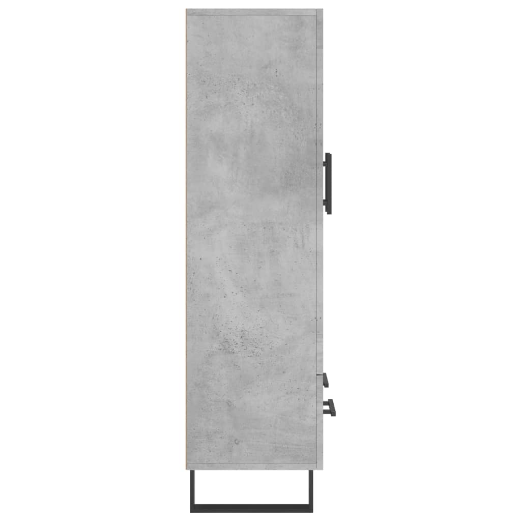 Buffet haut gris béton 69,5x31x115 cm bois d'ingénierie - XIOS