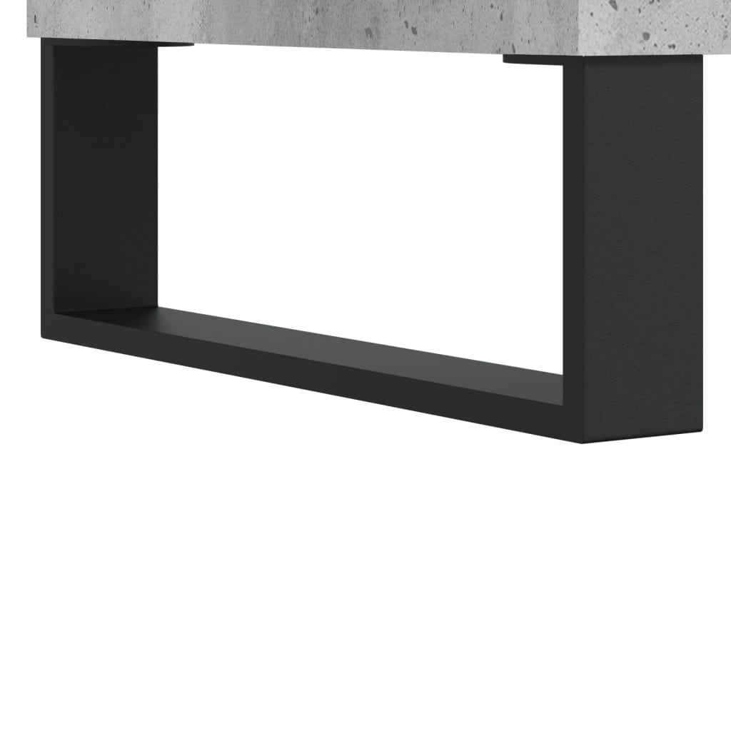 Buffet haut gris béton 69,5x31x115 cm bois d'ingénierie - XIOS
