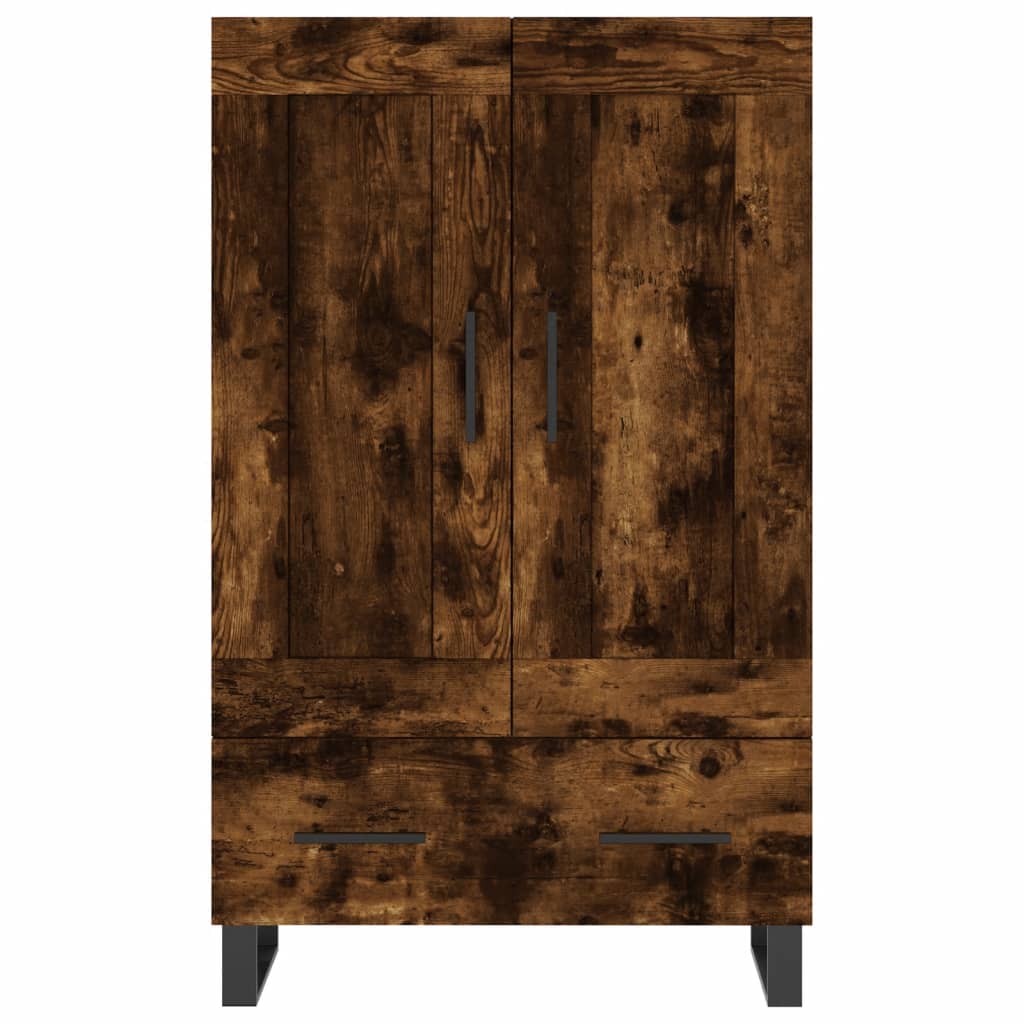 Buffet haut chêne fumé 69,5x31x115 cm bois d'ingénierie - XIOS