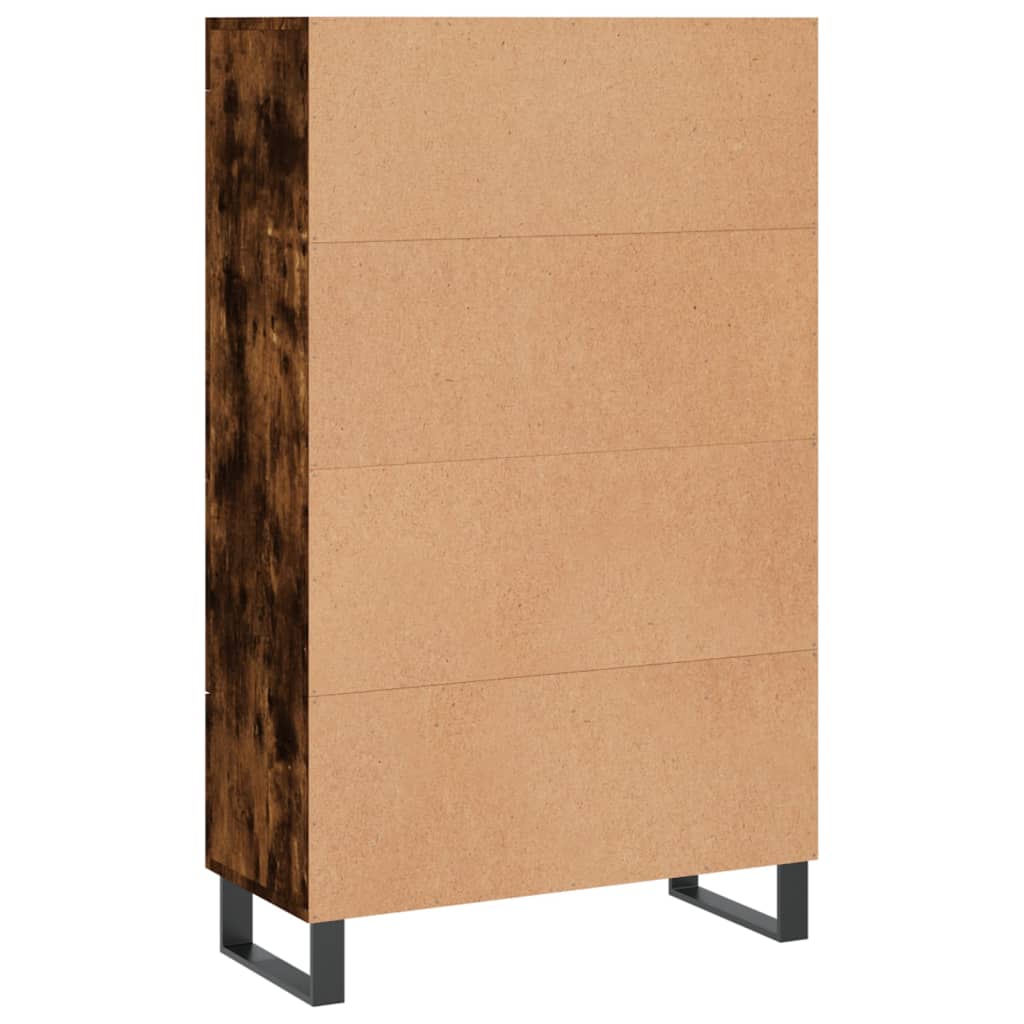 Buffet haut chêne fumé 69,5x31x115 cm bois d'ingénierie - XIOS