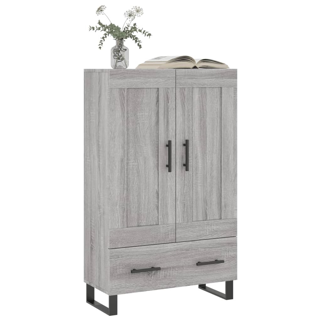 Buffet haut sonoma gris 69,5x31x115 cm bois d'ingénierie - XIOS