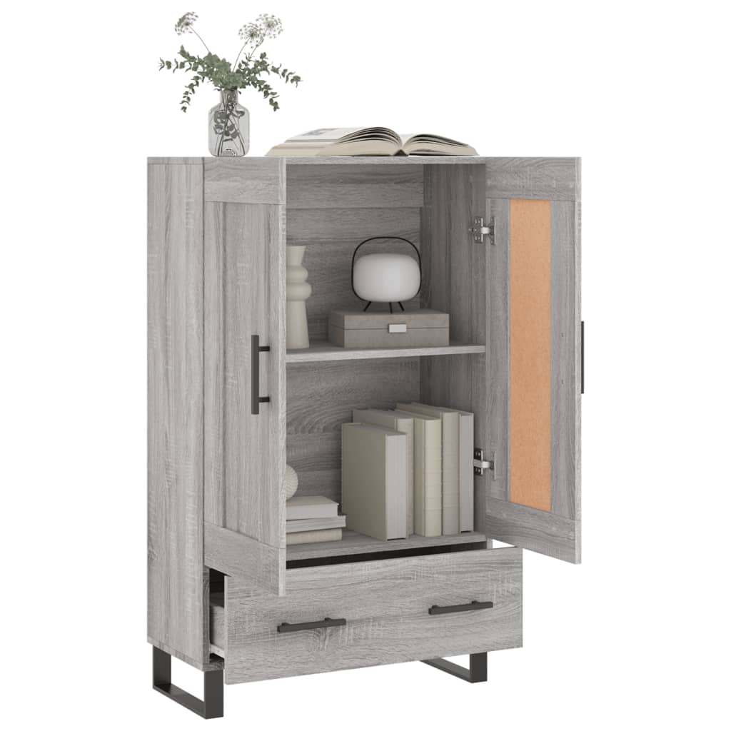 Buffet haut sonoma gris 69,5x31x115 cm bois d'ingénierie - XIOS