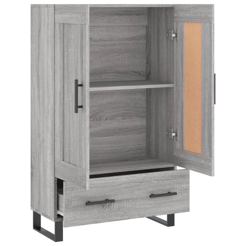 Buffet haut sonoma gris 69,5x31x115 cm bois d'ingénierie - XIOS