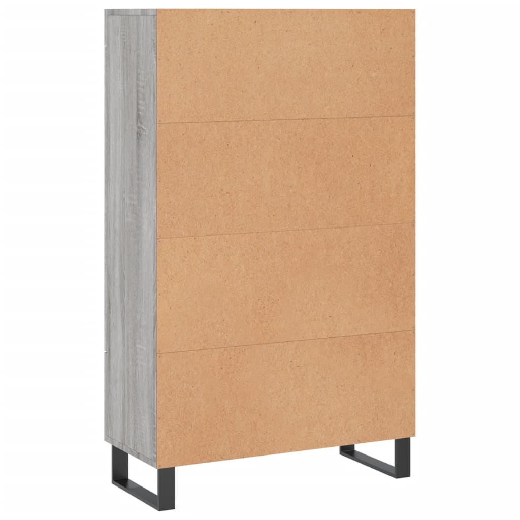 Buffet haut sonoma gris 69,5x31x115 cm bois d'ingénierie - XIOS