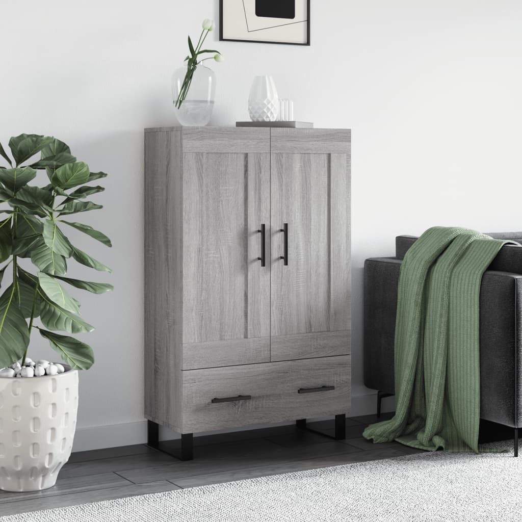 Buffet haut sonoma gris 69,5x31x115 cm bois d'ingénierie - XIOS