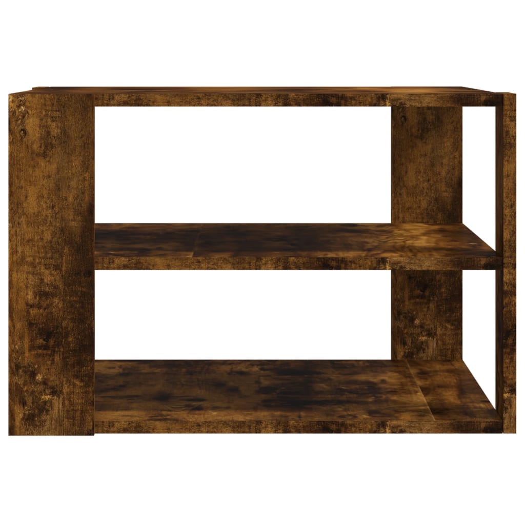 Table basse chêne fumé 59,5x59,5x40 cm bois d'ingénierie - XIOS