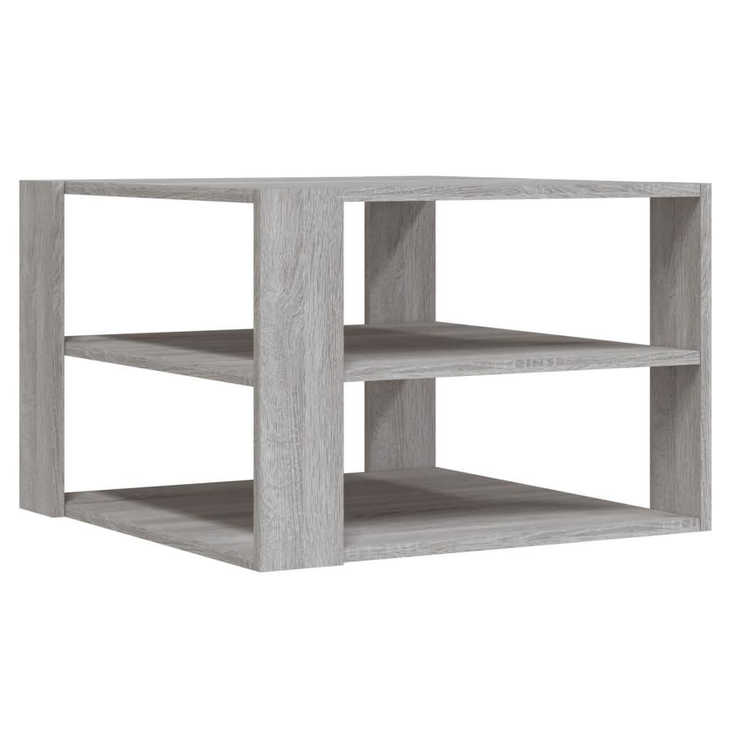 Table basse sonoma gris 59,5x59,5x40 cm bois d'ingénierie - XIOS