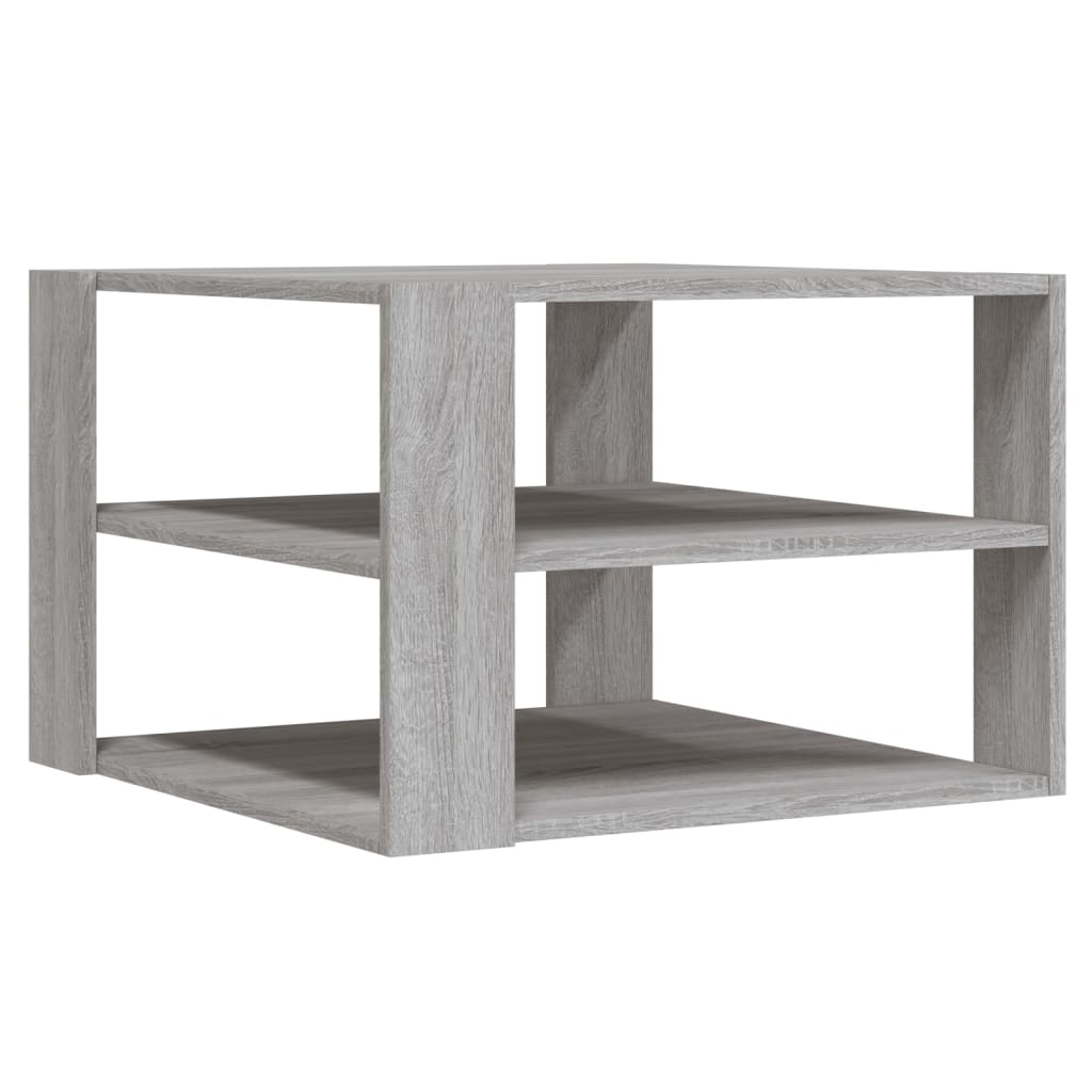 Table basse sonoma gris 59,5x59,5x40 cm bois d'ingénierie - XIOS