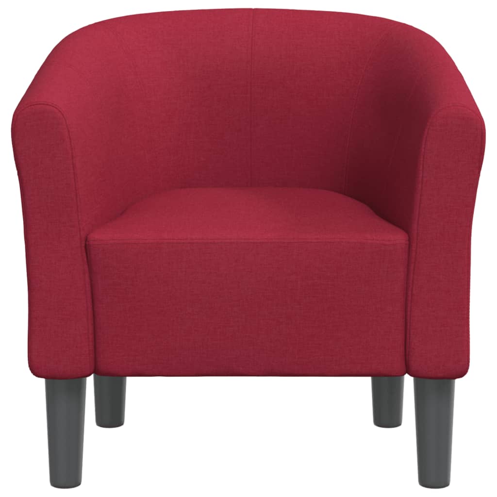 Chaise cabriolet rouge bordeaux tissu - XIOS